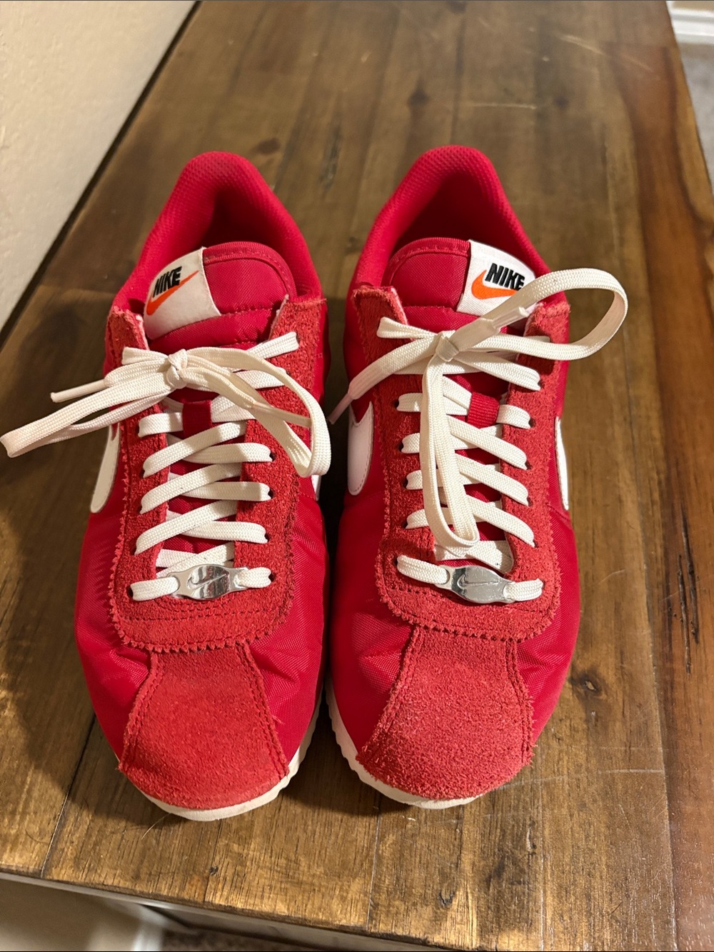 Nike Women’s Red Sneakers with White Accents